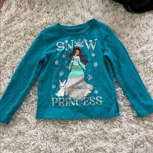 Snow Princess Long-Sleeve Tee for Kids - Teal